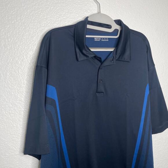 Nike Mens Shirt Sz XL Blue Fit Dry Athletic Short Sleeve Polo Collared Pullover - Picture 7 of 12